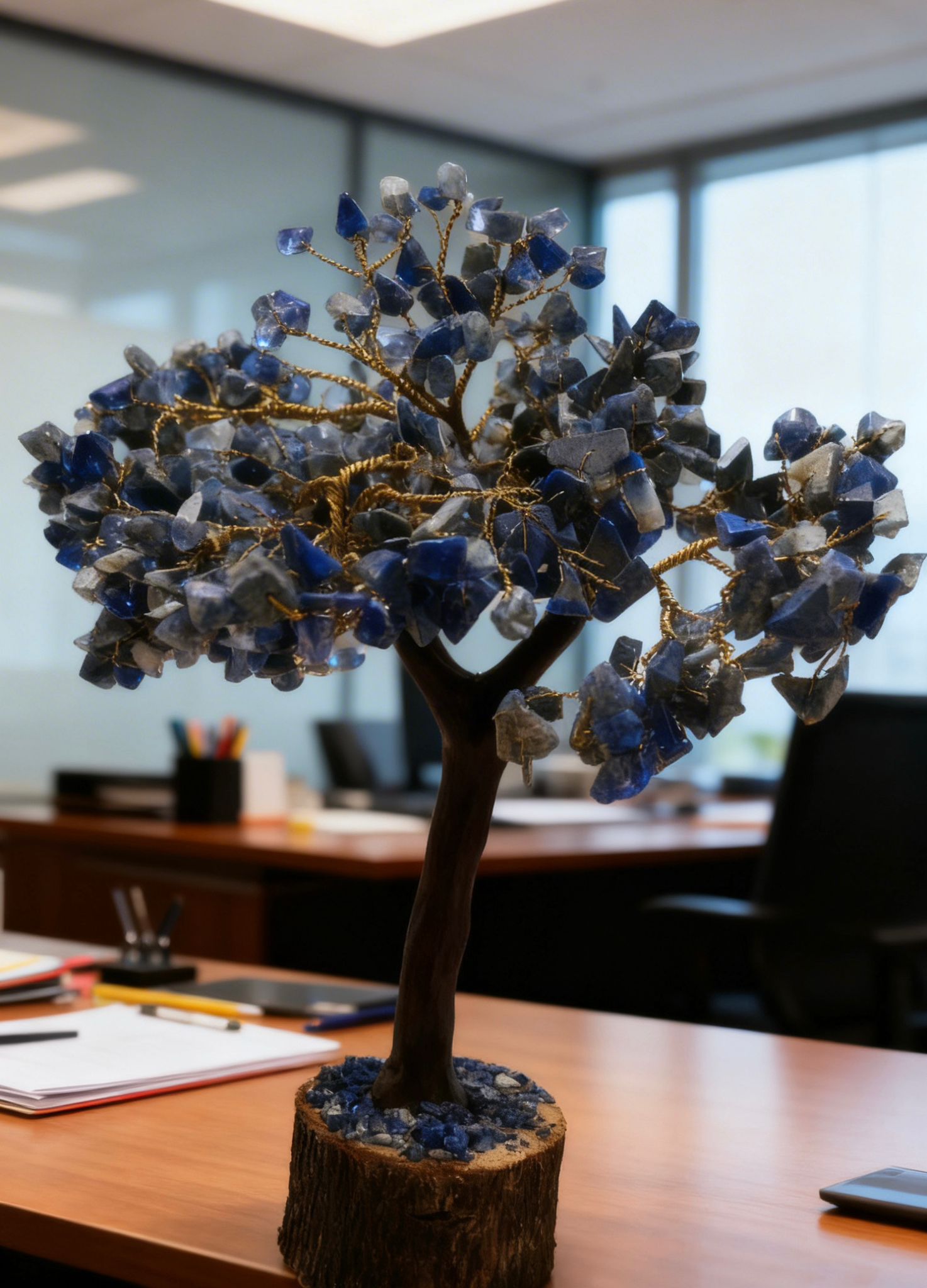 Lapis Lazuli Crystal Tree – Natural Healing Stone Décor
