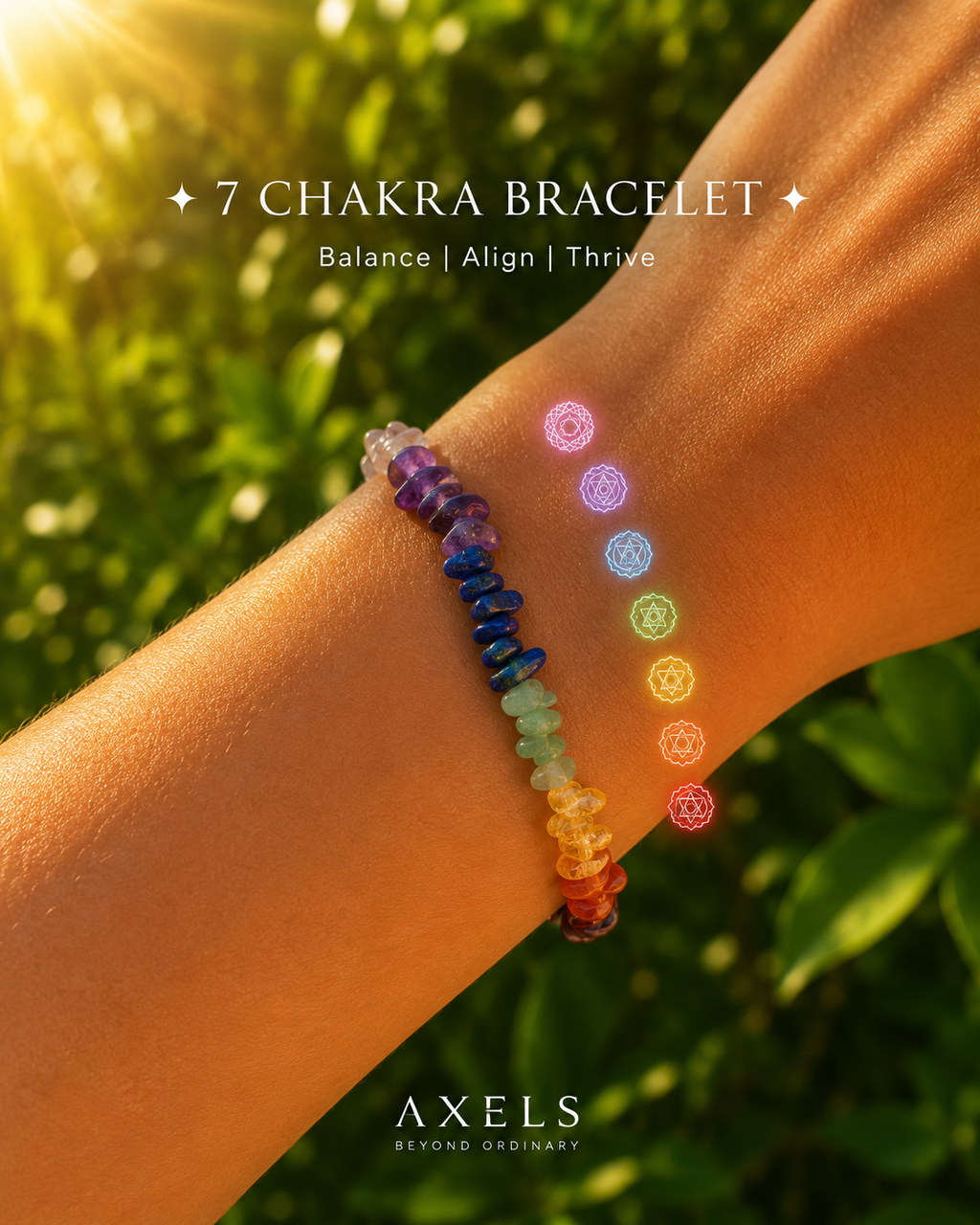 7 Chakra Crystal Bracelet – Natural Healing Stones