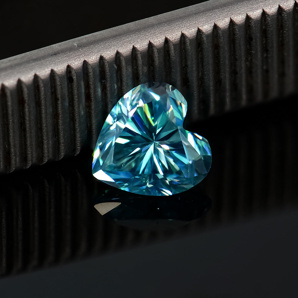 Colorful Moissanite Heart-shaped Stone Lemon