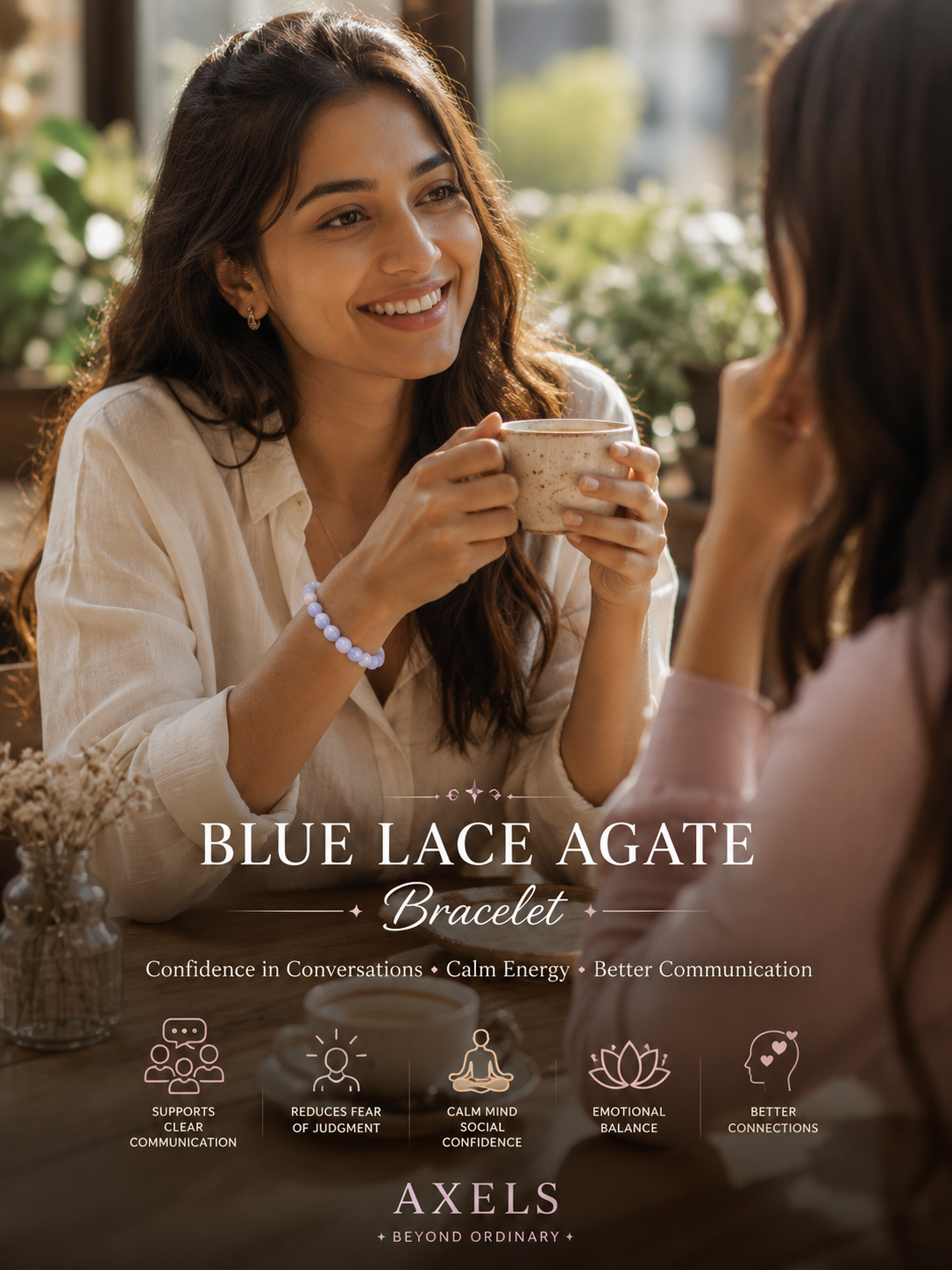 Blue Lace Agate Bracelet – Speak Freely, Feel Calm & Be Heard