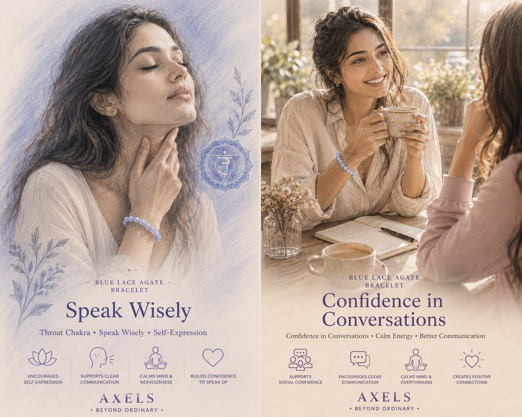 Blue Lace Agate Bracelet – Speak Freely, Feel Calm & Be Heard