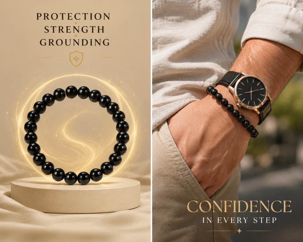 Black Tourmaline Bracelet – Natural Protection Crystal