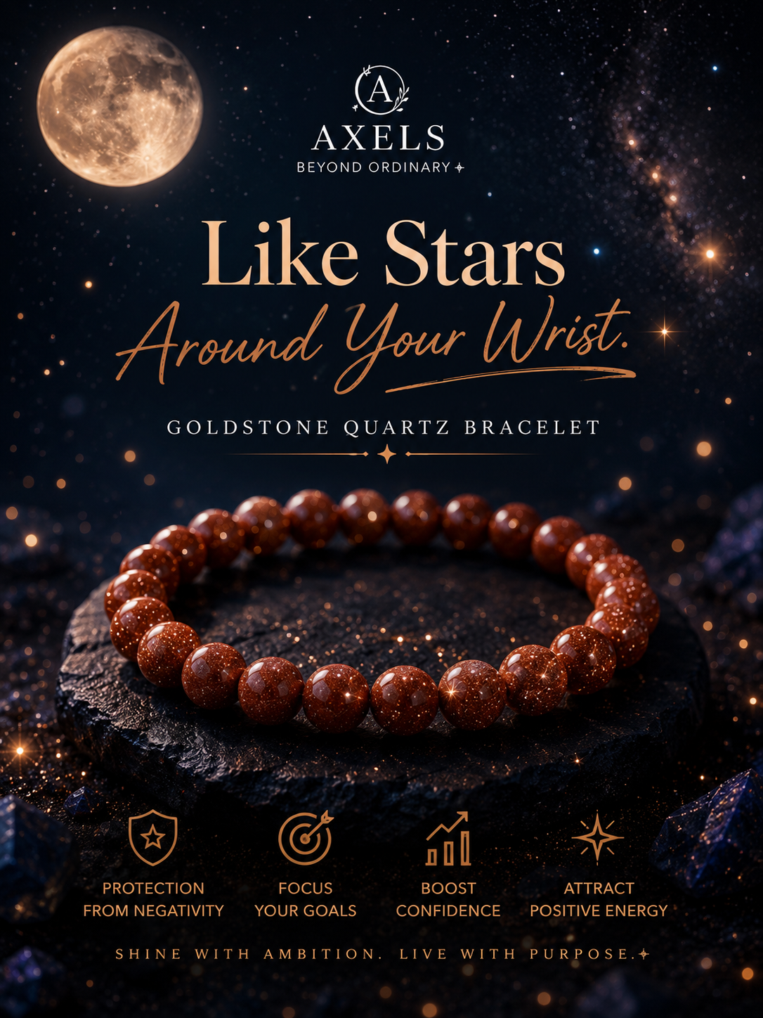 Goldstone Bracelet – The Stone of Ambition ✨🔥