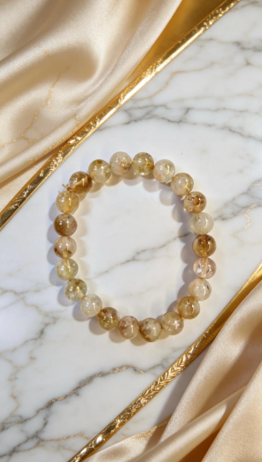 Golden Rutilated Quartz Bracelet – Clarity, Confidence & Manifestation