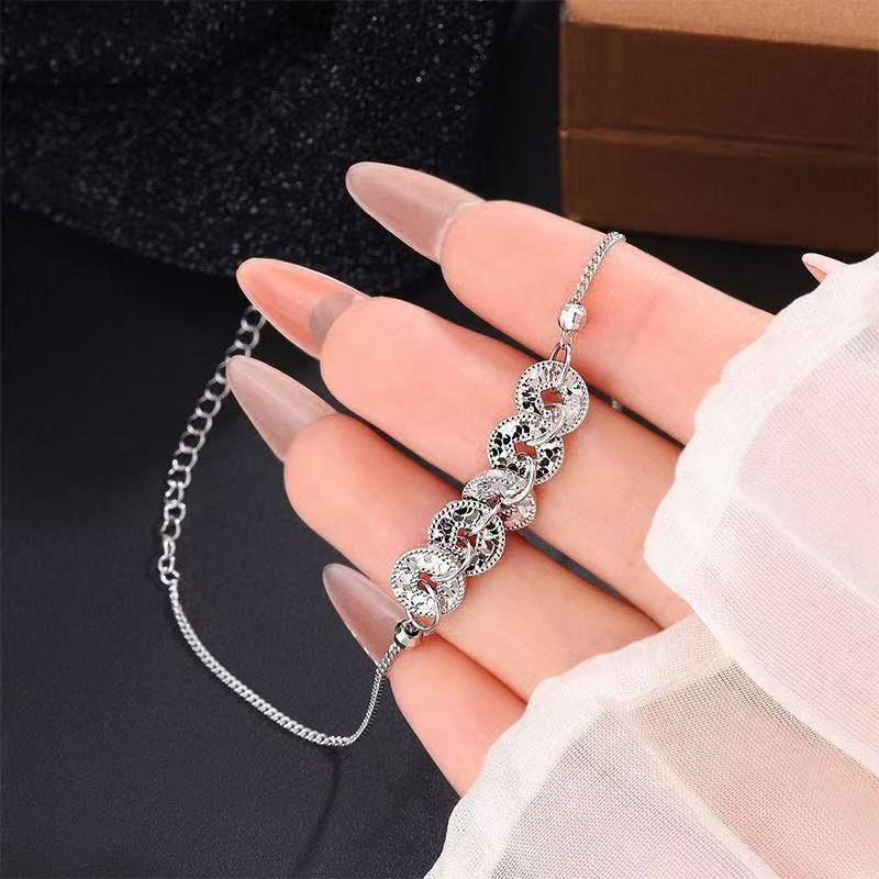 Shui Bingbing Five-Copper-Coin Diamond-Encrusted Bracelet