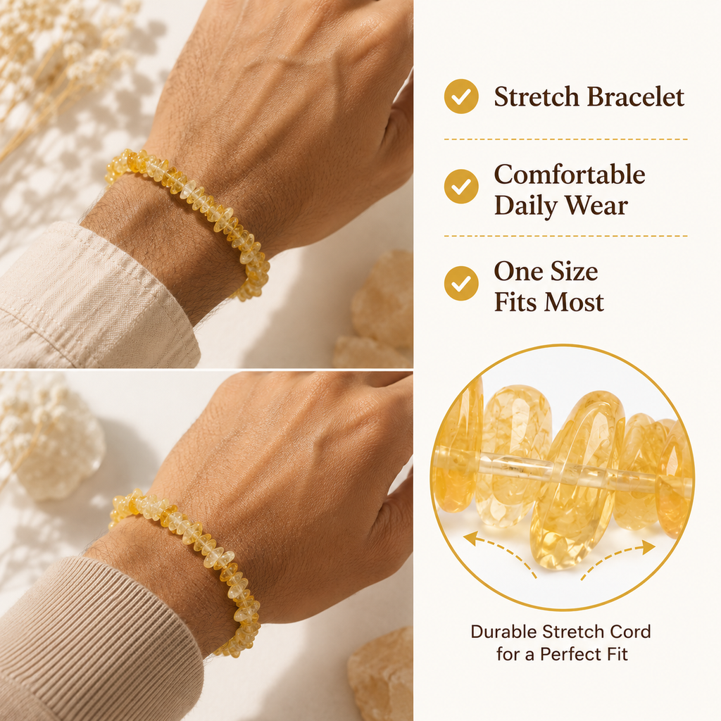 Citrine Bracelet | Money Magnet Crystal for Abundance & Confidence