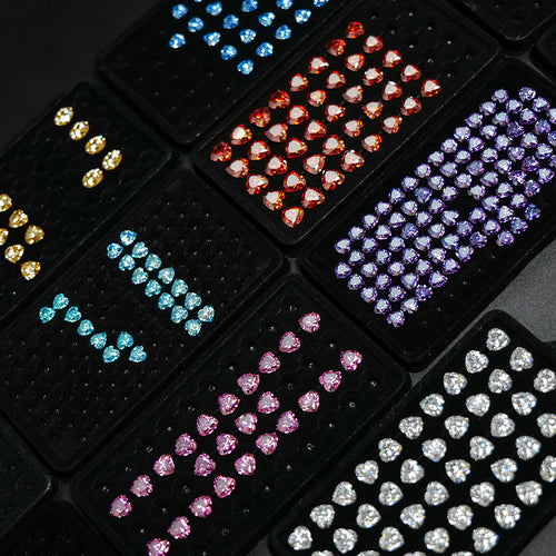 Colorful Moissanite Heart-shaped Stone Lemon