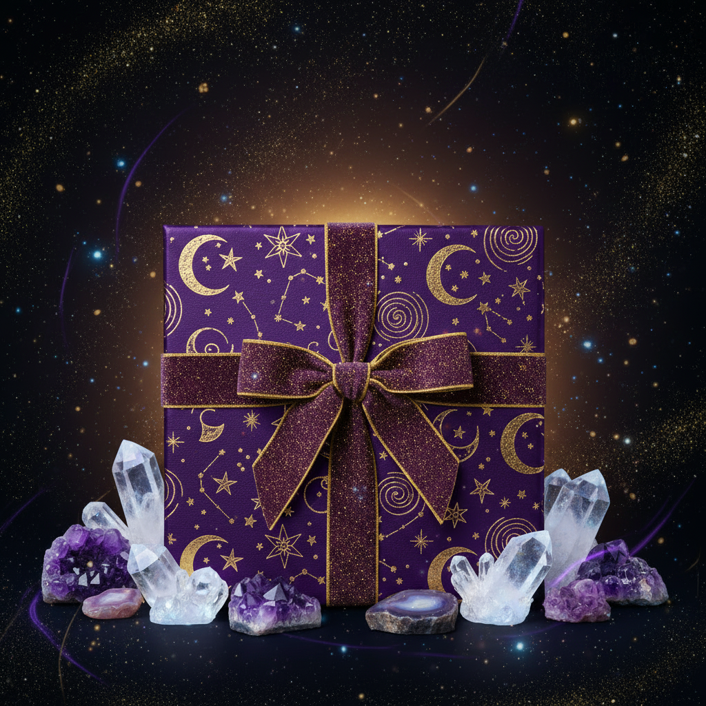 Free Mystery Gift - Golden Purple Crystal Surprise Box
