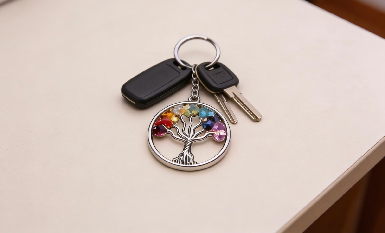 7 Chakra Tree Keychain – Balance, Protection & Energy Alignment