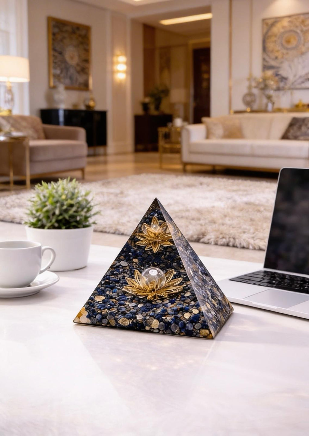 Lapis Lazuli Orgonite Pyramid – Clear Communication & Mental Clarity