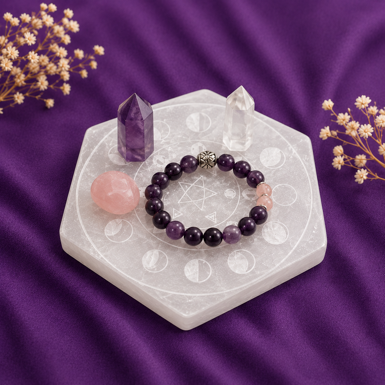 Selenite Charging Plate – Cleanse & Recharge Your Crystals 🤍✨