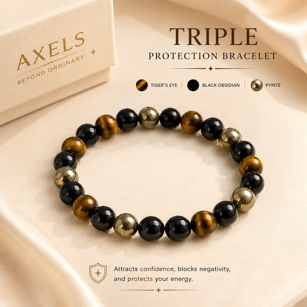 Triple Protection Bracelet – 3 Powerful Crystals, 1 Powerful Shield